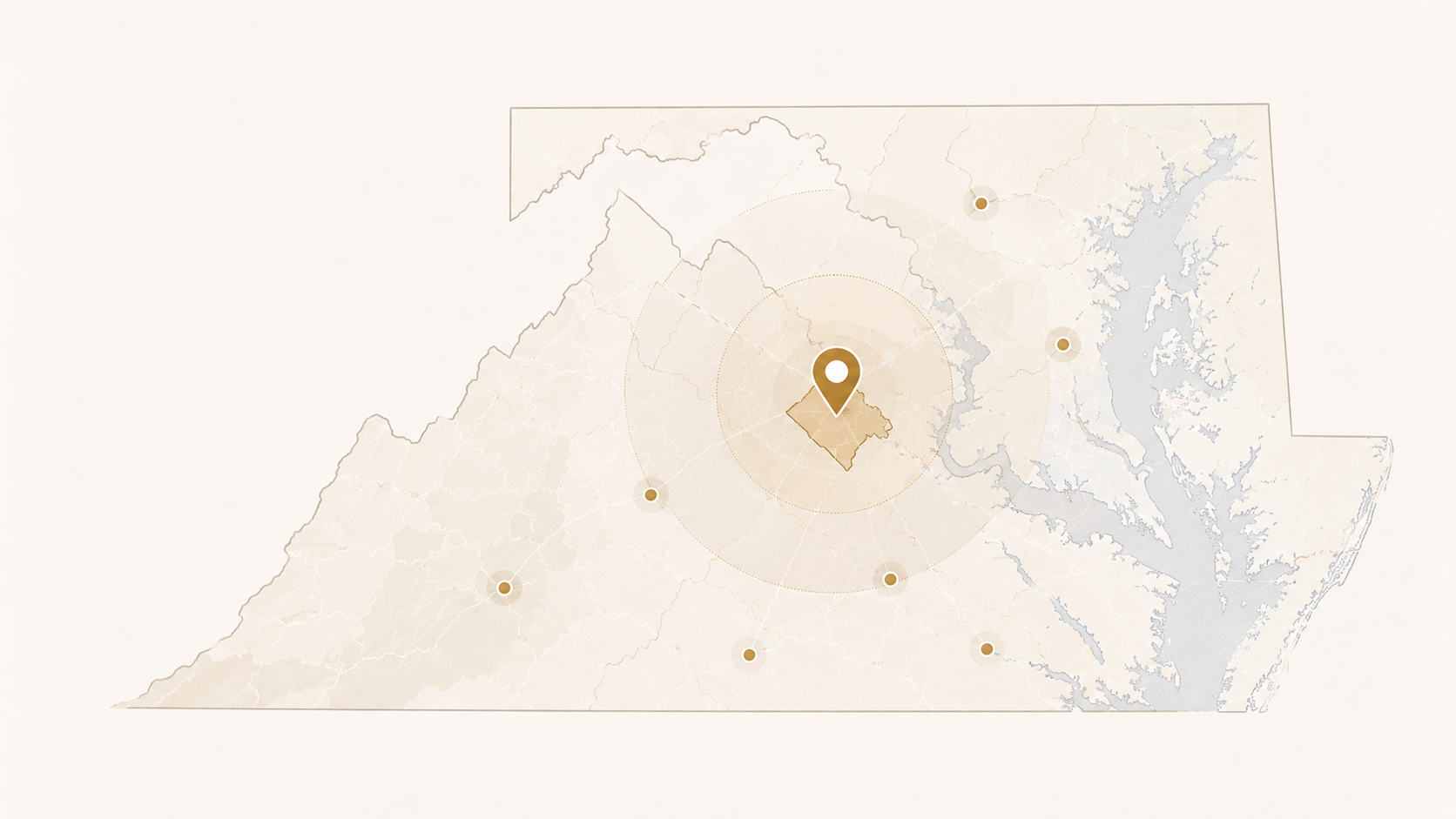 Stylized DMV region map